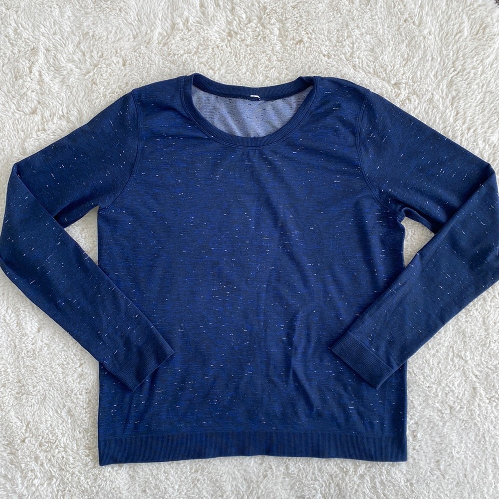❤️ Lululemon Swiftly Relaxed Long Sleeve Cosmic Shift Hyper Blue / Black